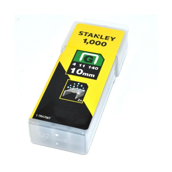 Stanley 10mm x 1000 Staples – Galvanised Type G Staples for Insulation, Roofing, and Carpentry