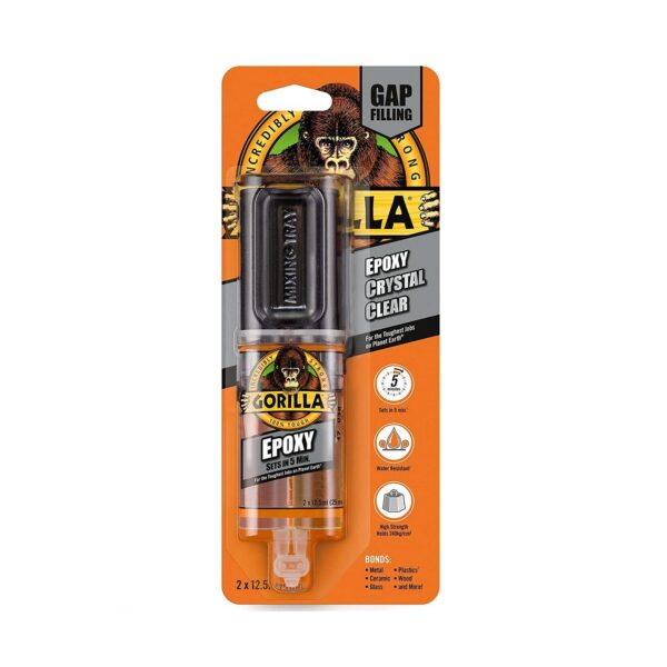 Gorilla Epoxy Syringe 25ml – Strong, Durable, and Fast-Setting Epoxy for Metal, Wood, and More