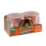 Gorilla Packaging Tape Refill Clear Twin Pack 72mm x 27M – Heavy Duty, Tear-Resistant Tape for Secure Packaging