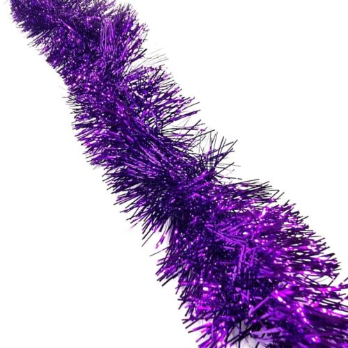 Fine Purple Tinsel Garland – Perfect for Christmas & Party Decorations