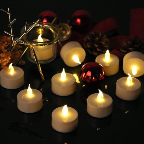 White LED Tealight Candles – (2 Pack) for Christmas, Parties & Festivals