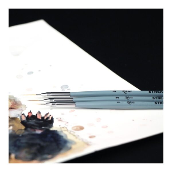 Rosa Gallery Synthetic Round Stream 123/3 No.1 Brush – Perfect for Fine Detailing