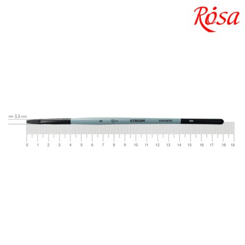 Rosa Gallery Synthetic Flat Stream 134/ No.3 Brush – Precision Flat Brush for Artists