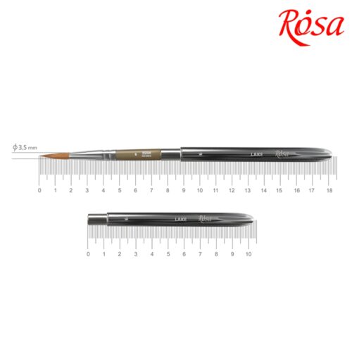 Rosa Gallery Lake 178 Travel Sable/Synthetic Size 6 Brush for Watercolour & Painting – Compact & Portable for Professional Artists