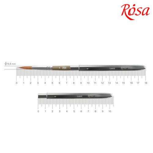 Rosa Gallery Lake 178 Travel Sable/Synthetic Size 8 Brush for Watercolour & Painting – Compact & Portable for Professional Artists